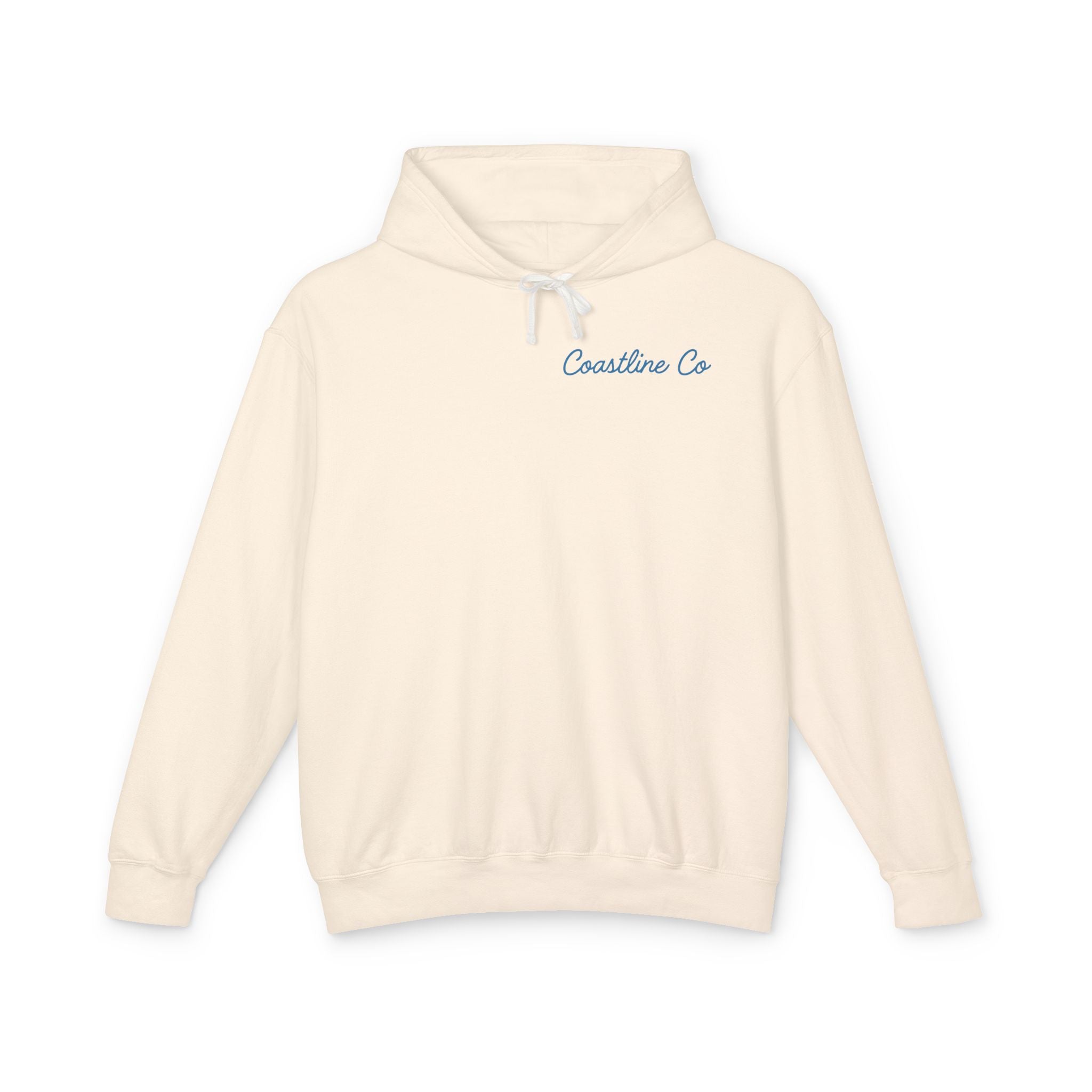 Coastline Co. Relax & Enjoy Lightweight Hoodie — Beach Graphic Pullover
