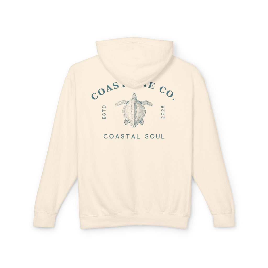 Coastline Co. “Coastal Soul” Turtle Hoodie — Lightweight Beach Pullover