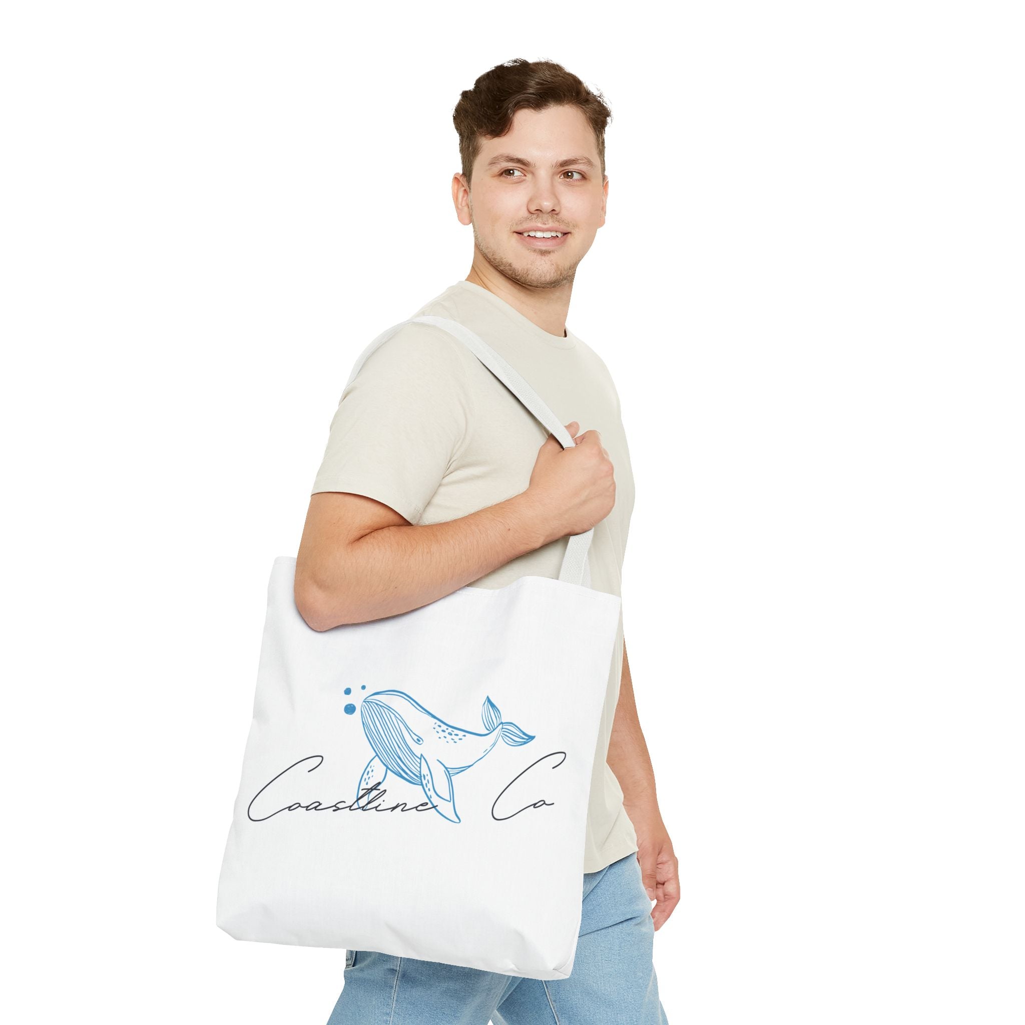 Tote Bag — Coastal Whale Illustration Tote (Coastline Co.)