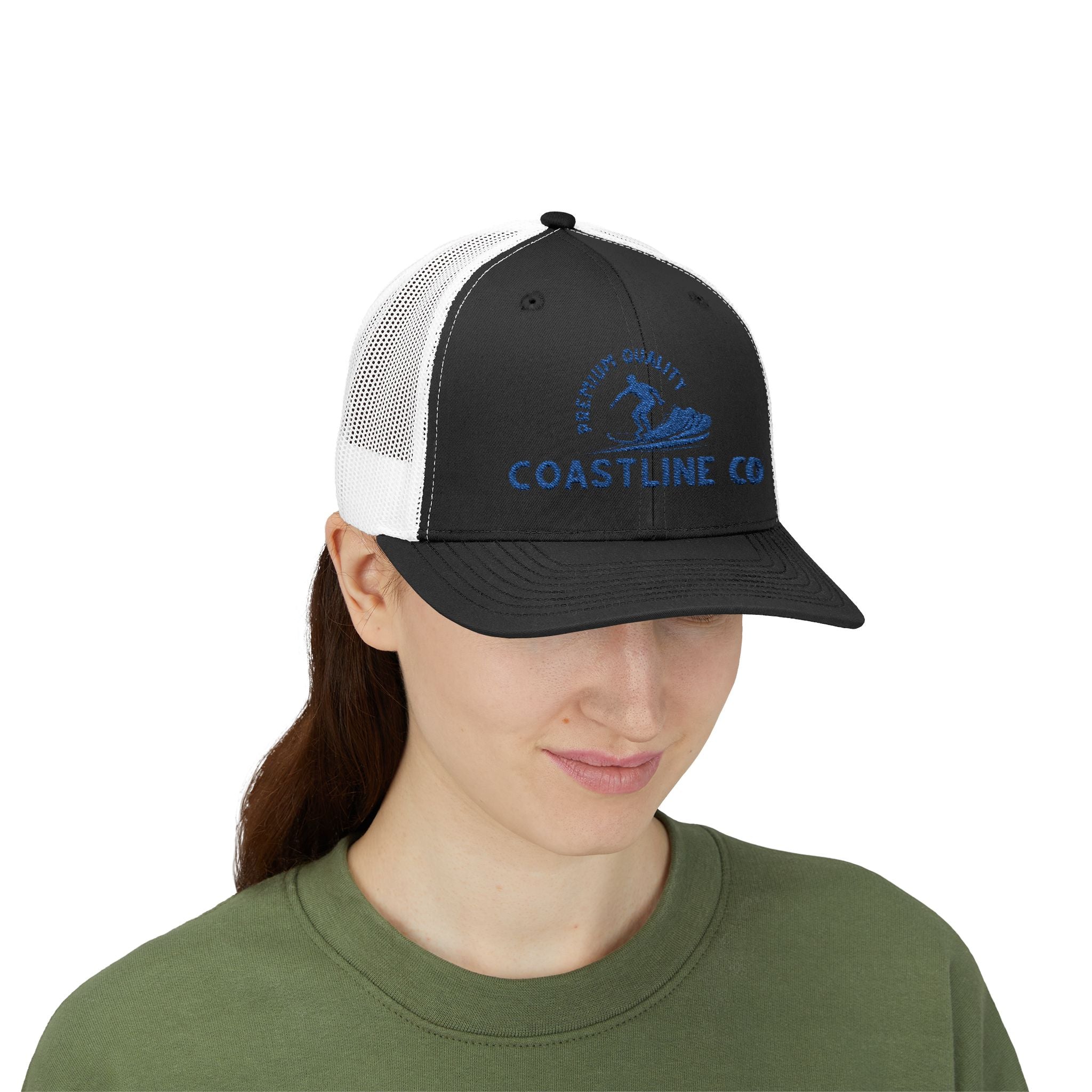 Coastline Co. Wave Trucker Cap – Premium Surf Logo Snapback