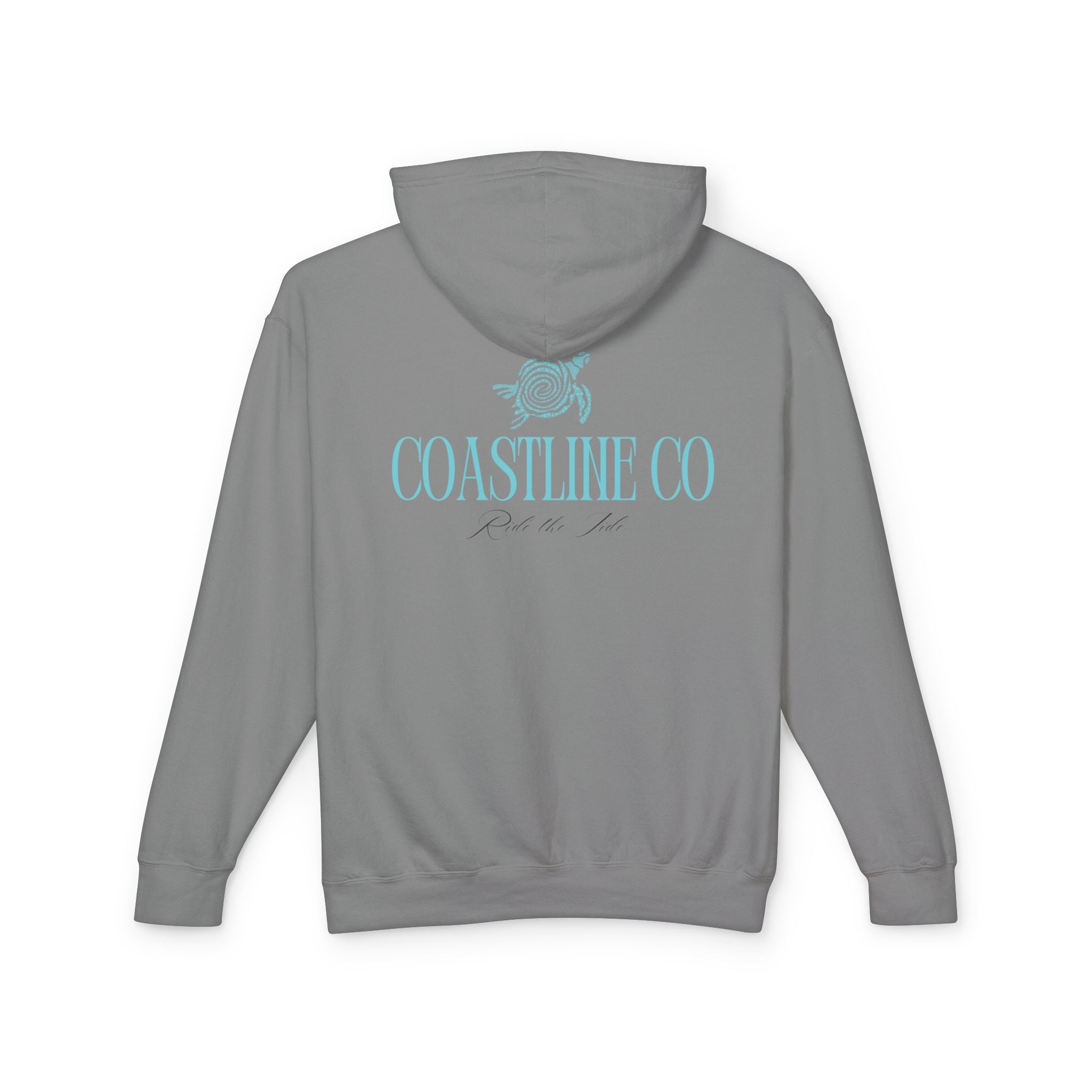 Coastline Co. Script Logo Hoodie — Beachy Lightweight Pullover