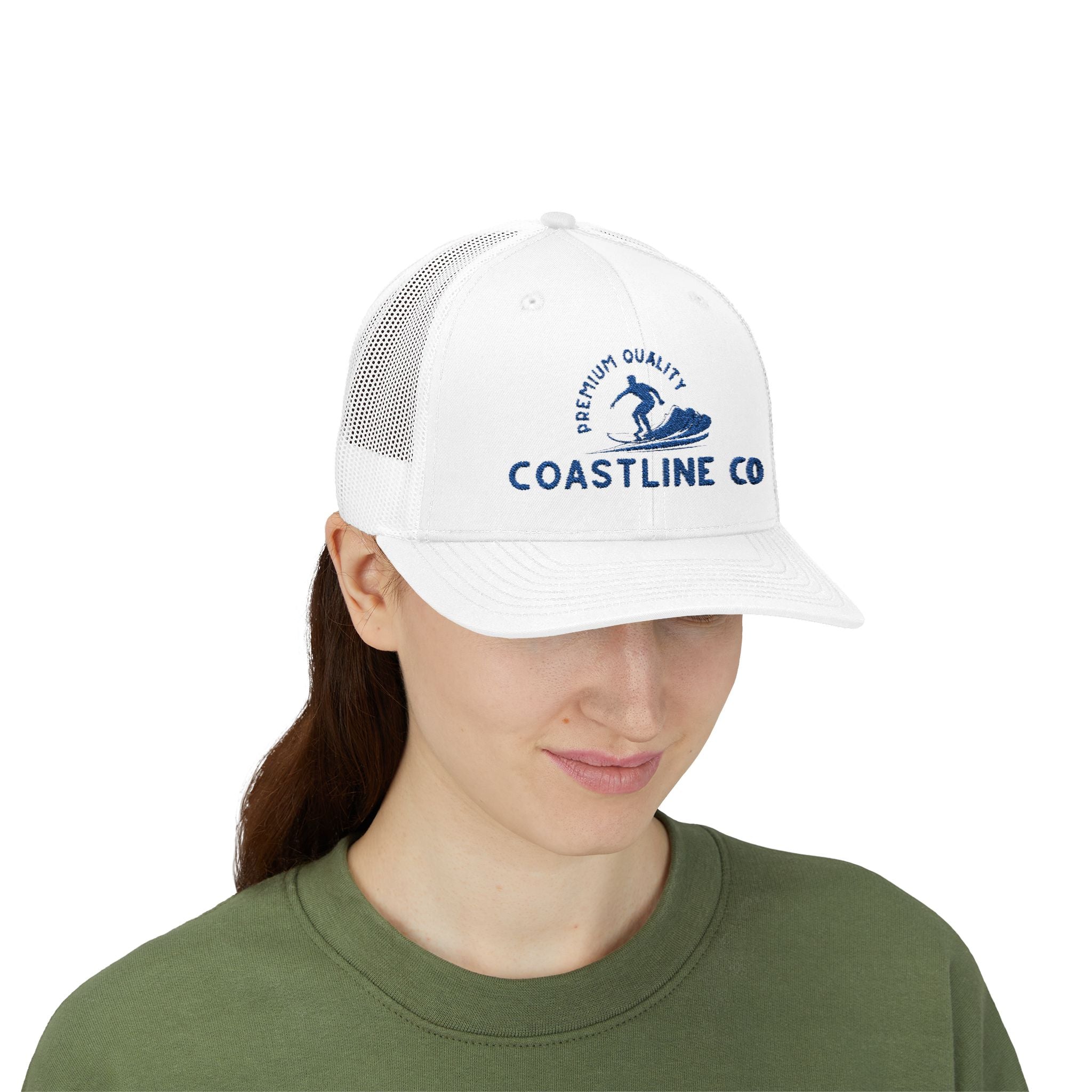 Coastline Co. Wave Trucker Cap – Premium Surf Logo Snapback