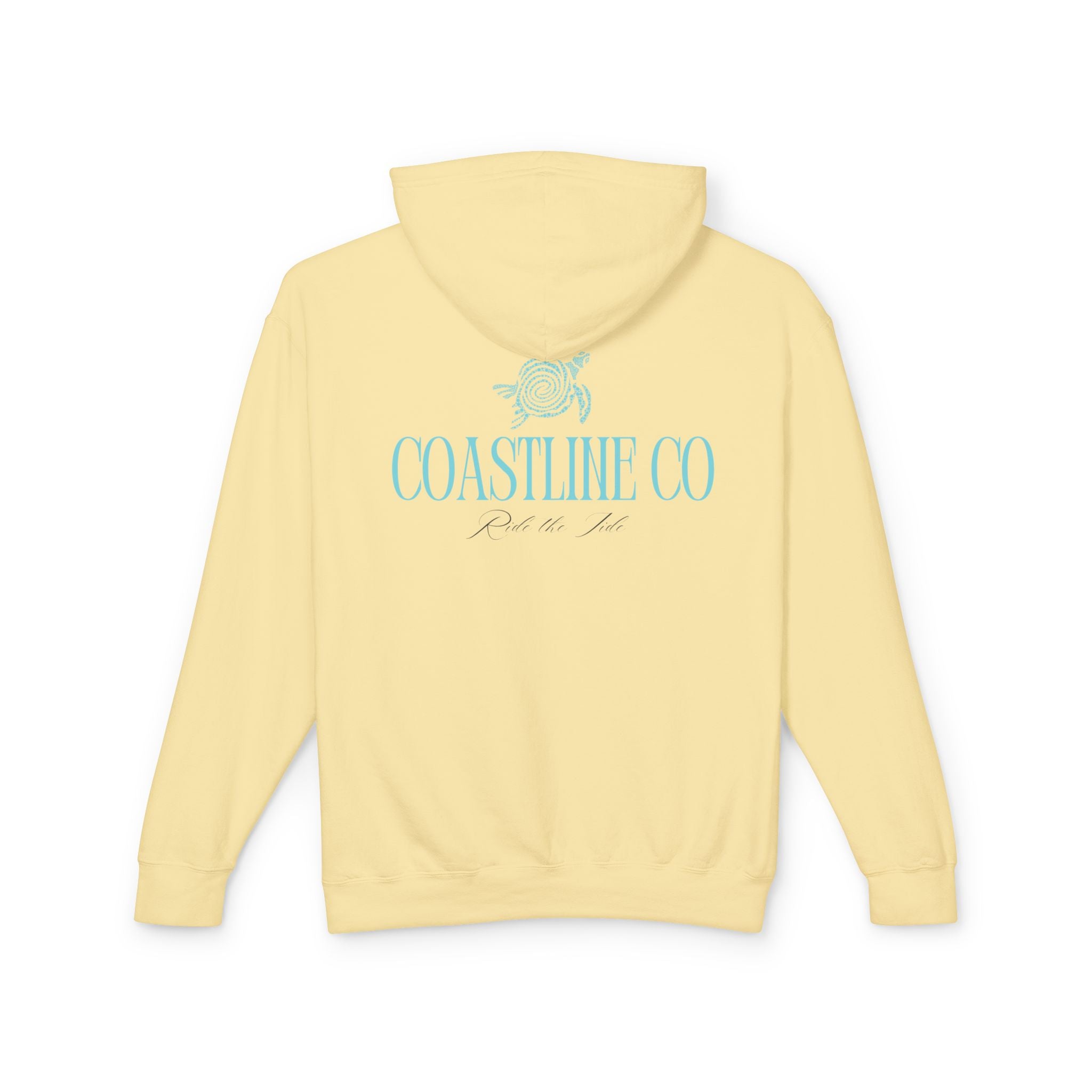 Coastline Co. Script Logo Hoodie — Beachy Lightweight Pullover
