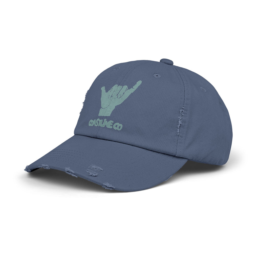 Distressed Shaka Cap — Surf Vibe Embroidered Hat