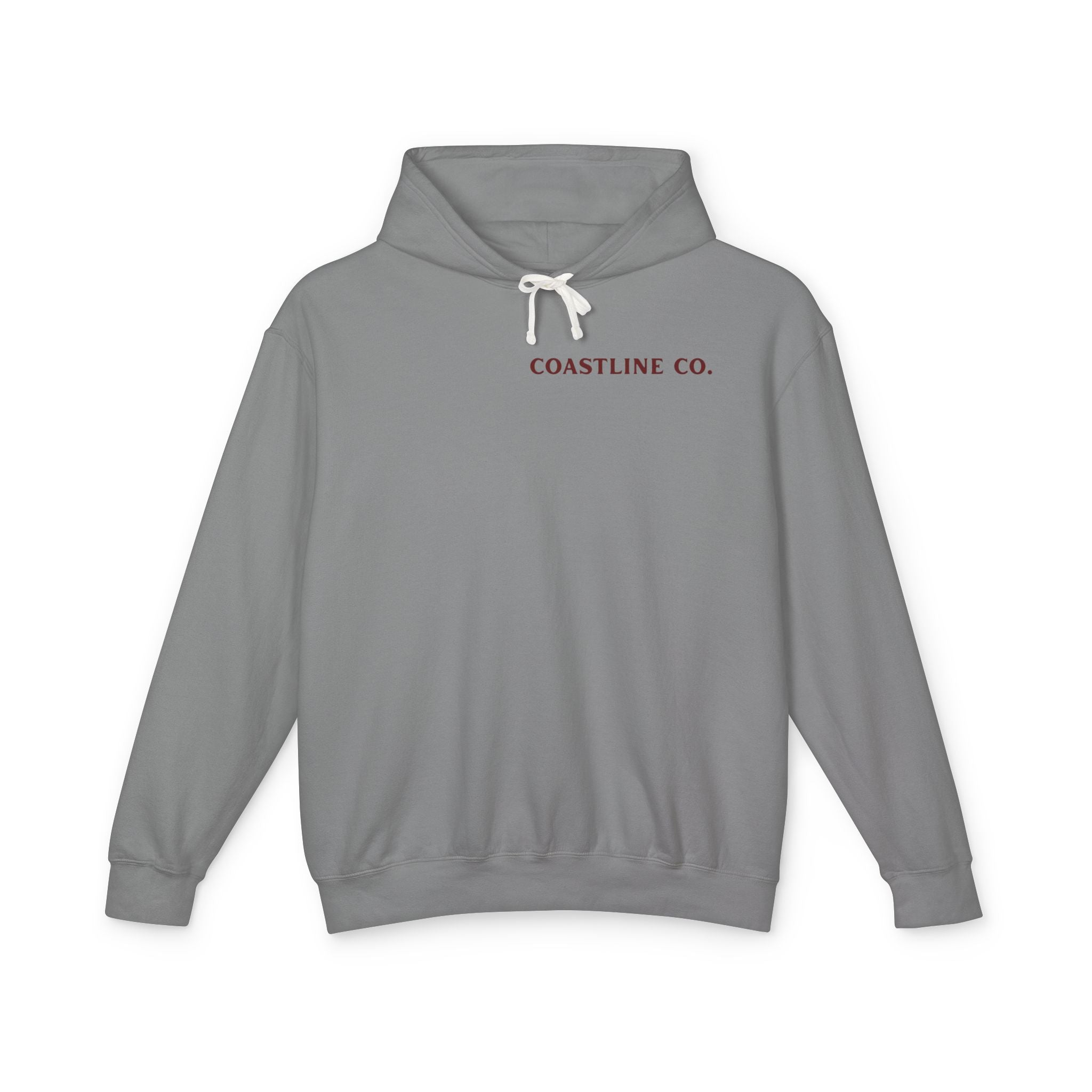 Coastline Co. Fish Logo Hoodie — Lightweight Coastal Pullover