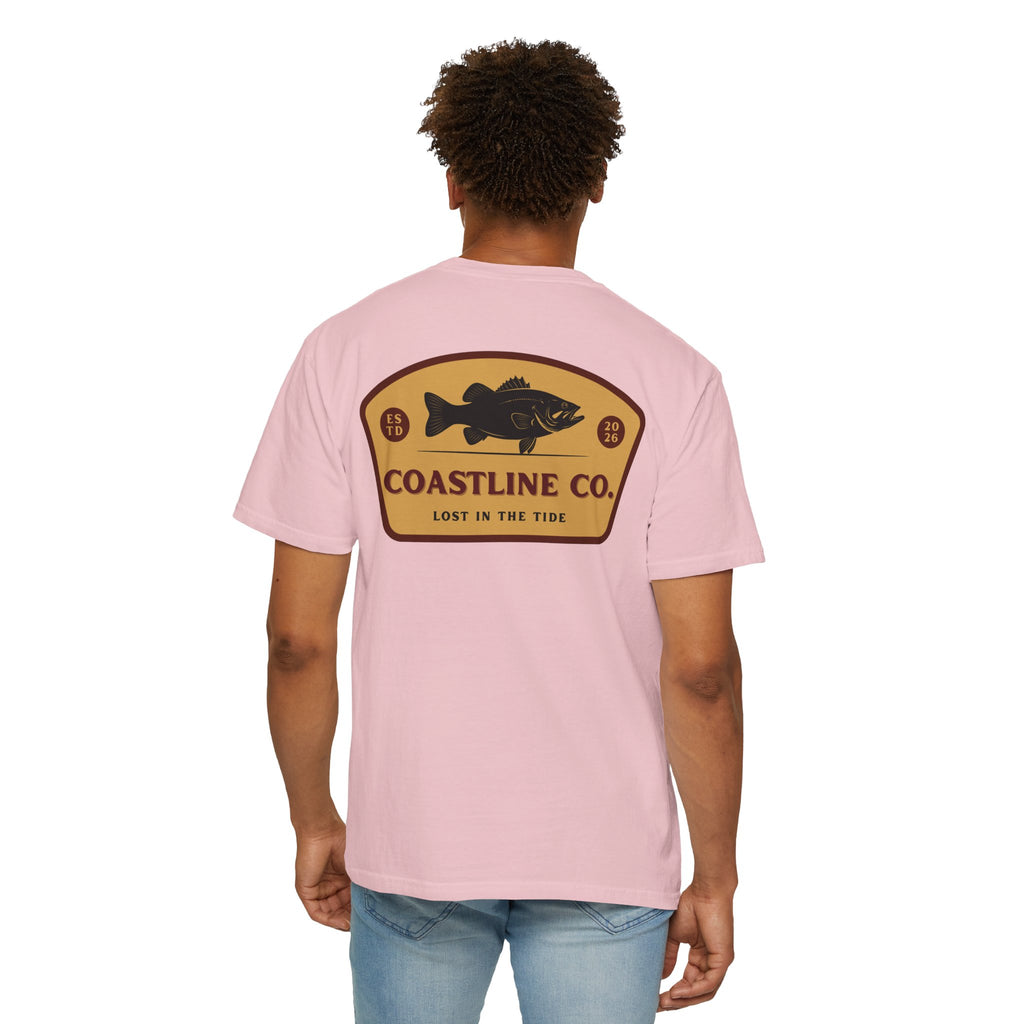 Coastline Co. Bass Patch Tee — "Lost in the Tide" Graphic T-Shirt