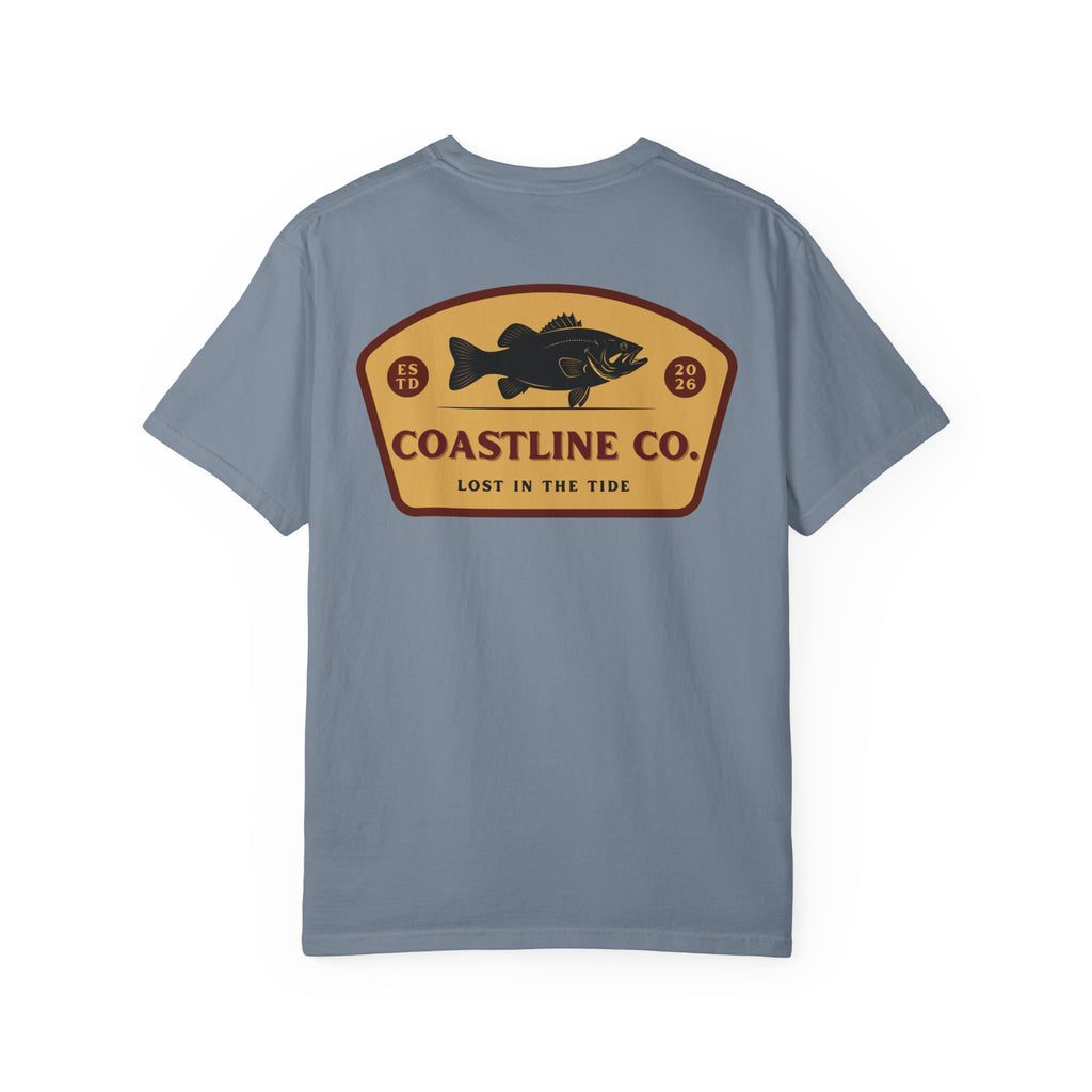 Coastline Co. Bass Patch Tee — "Lost in the Tide" Graphic T-Shirt