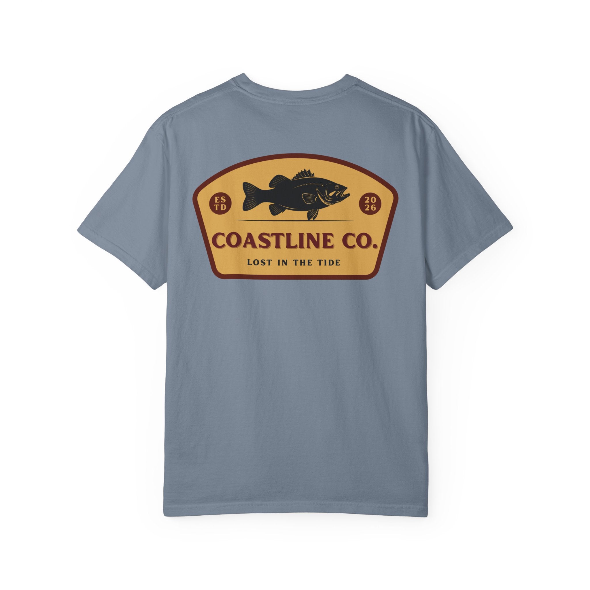 Coastline Co. Bass Patch Tee — "Lost in the Tide" Graphic T-Shirt