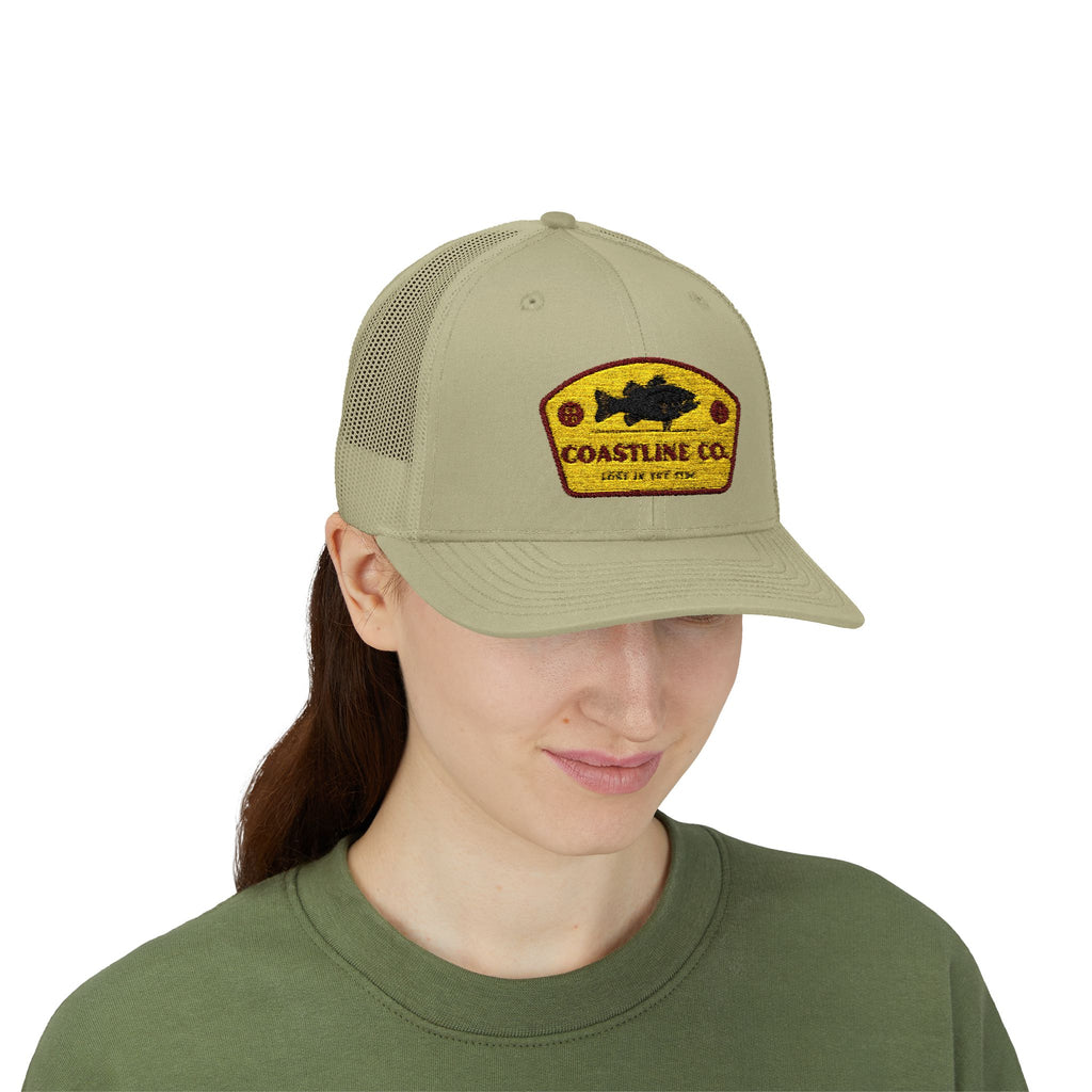 Coastline Co. Fish Patch Trucker Cap — Vintage Fishing Snapback