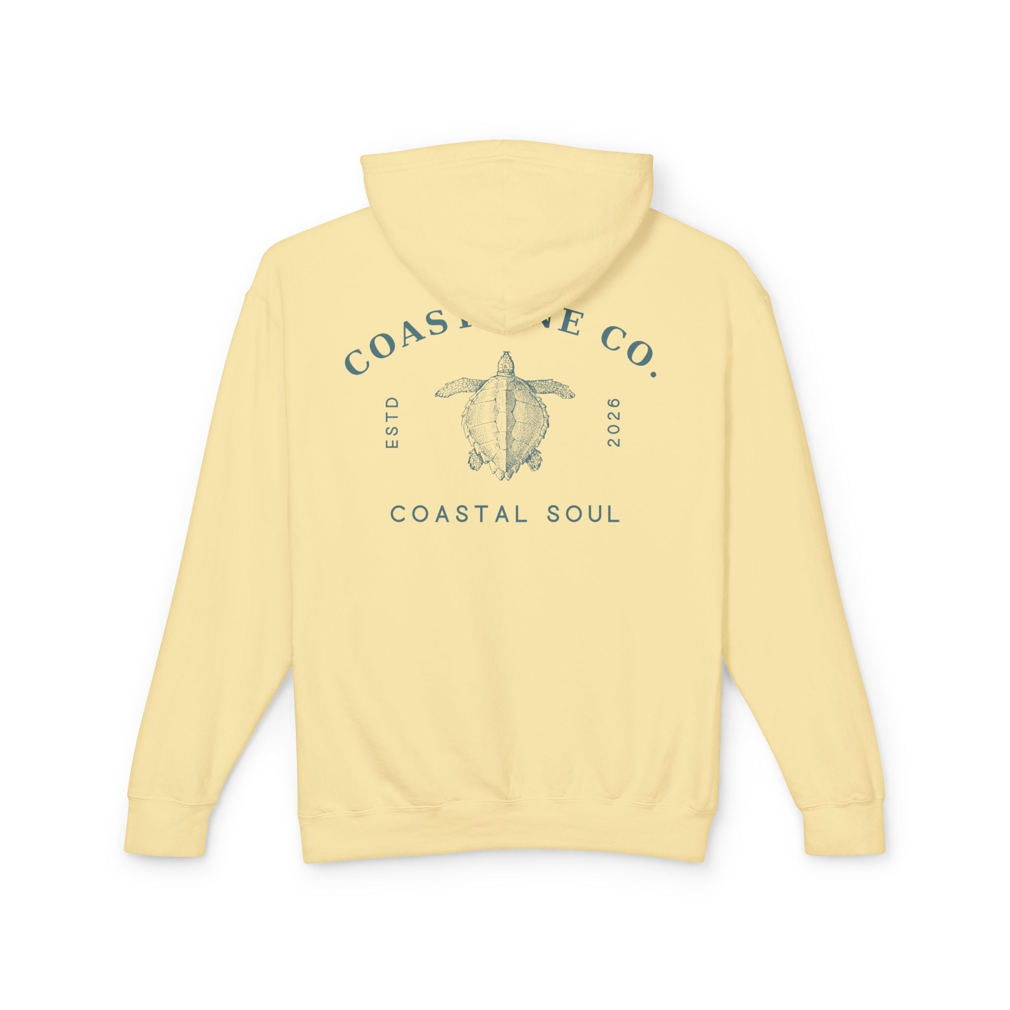 Coastline Co. “Coastal Soul” Turtle Hoodie — Lightweight Beach Pullover