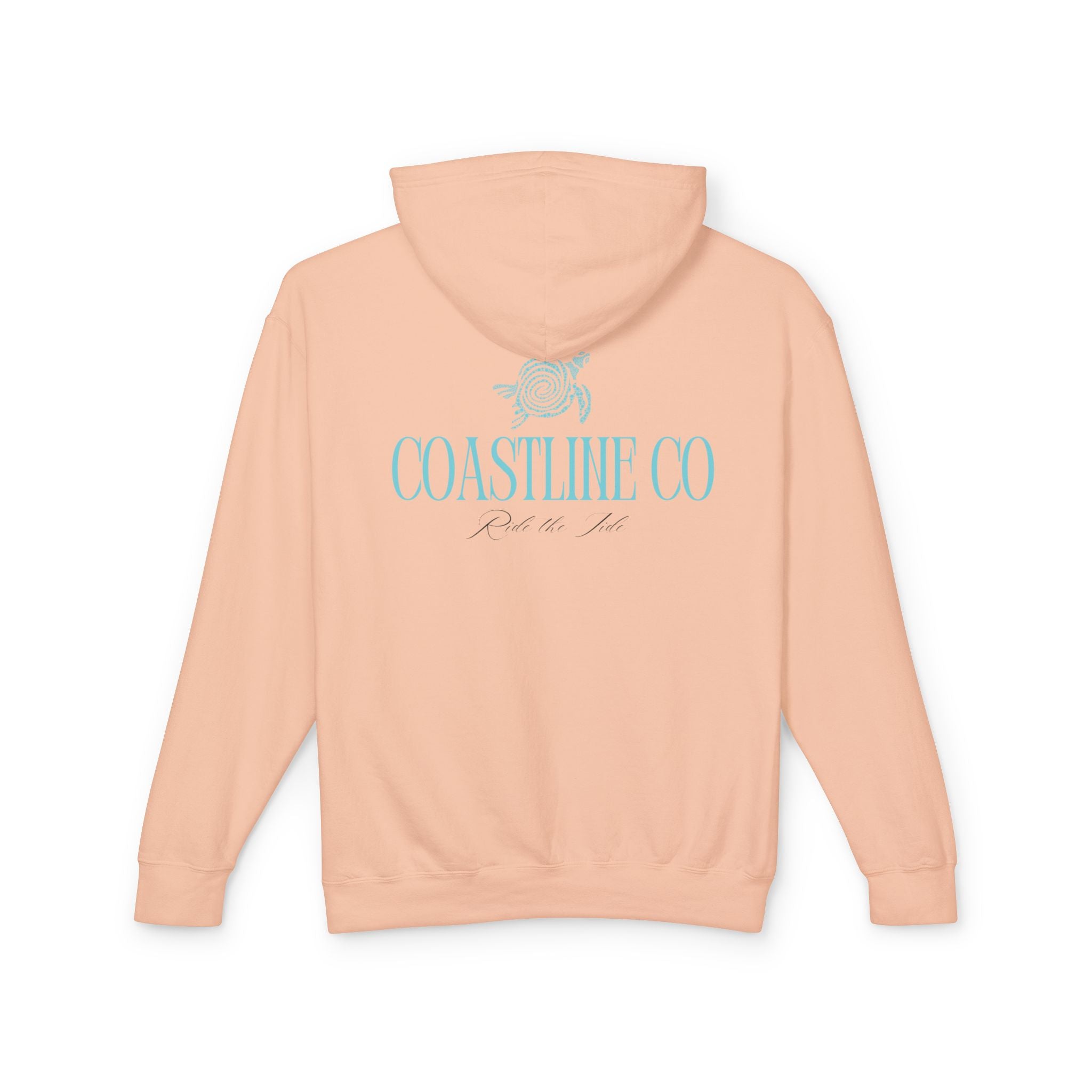 Coastline Co. Script Logo Hoodie — Beachy Lightweight Pullover