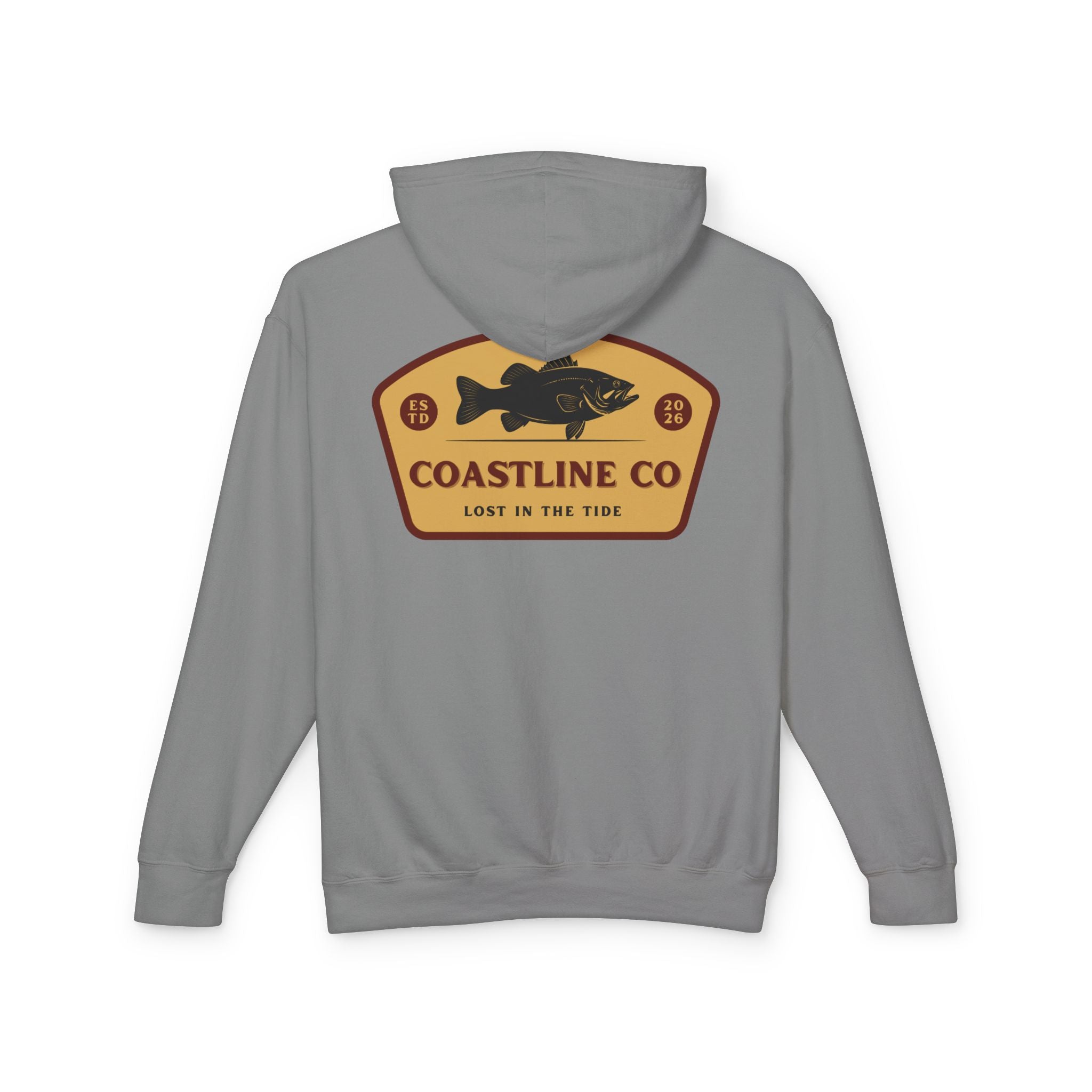 Coastline Co. Fish Logo Hoodie — Lightweight Coastal Pullover