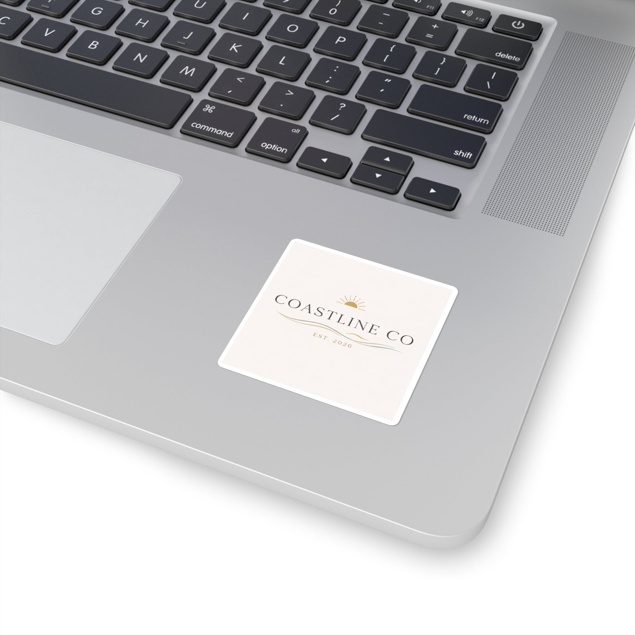 Coastline Co Square Sticker — Est. 2026 Minimal Coastal Logo Sticker