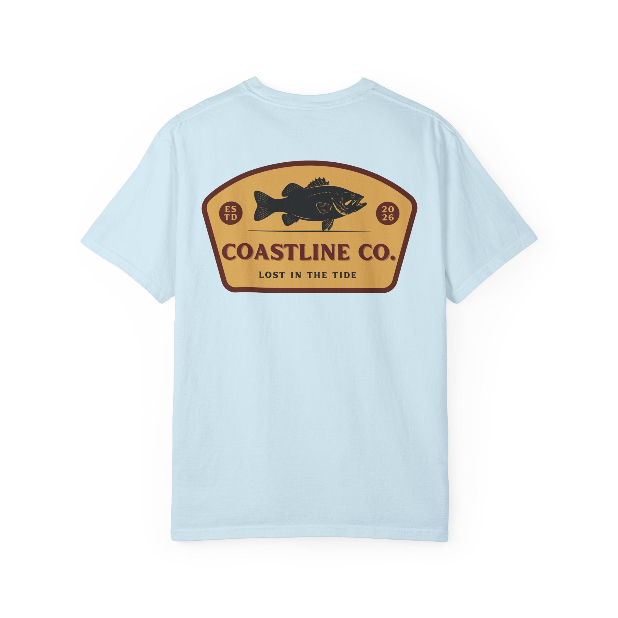 Coastline Co. Bass Patch Tee — "Lost in the Tide" Graphic T-Shirt