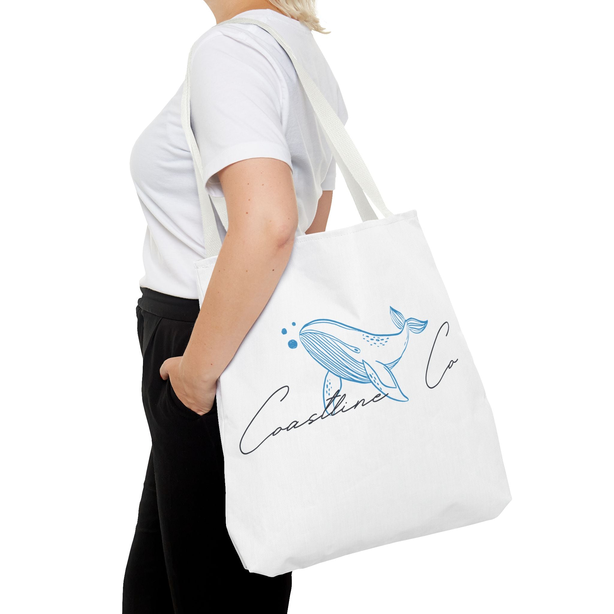 Tote Bag — Coastal Whale Illustration Tote (Coastline Co.)
