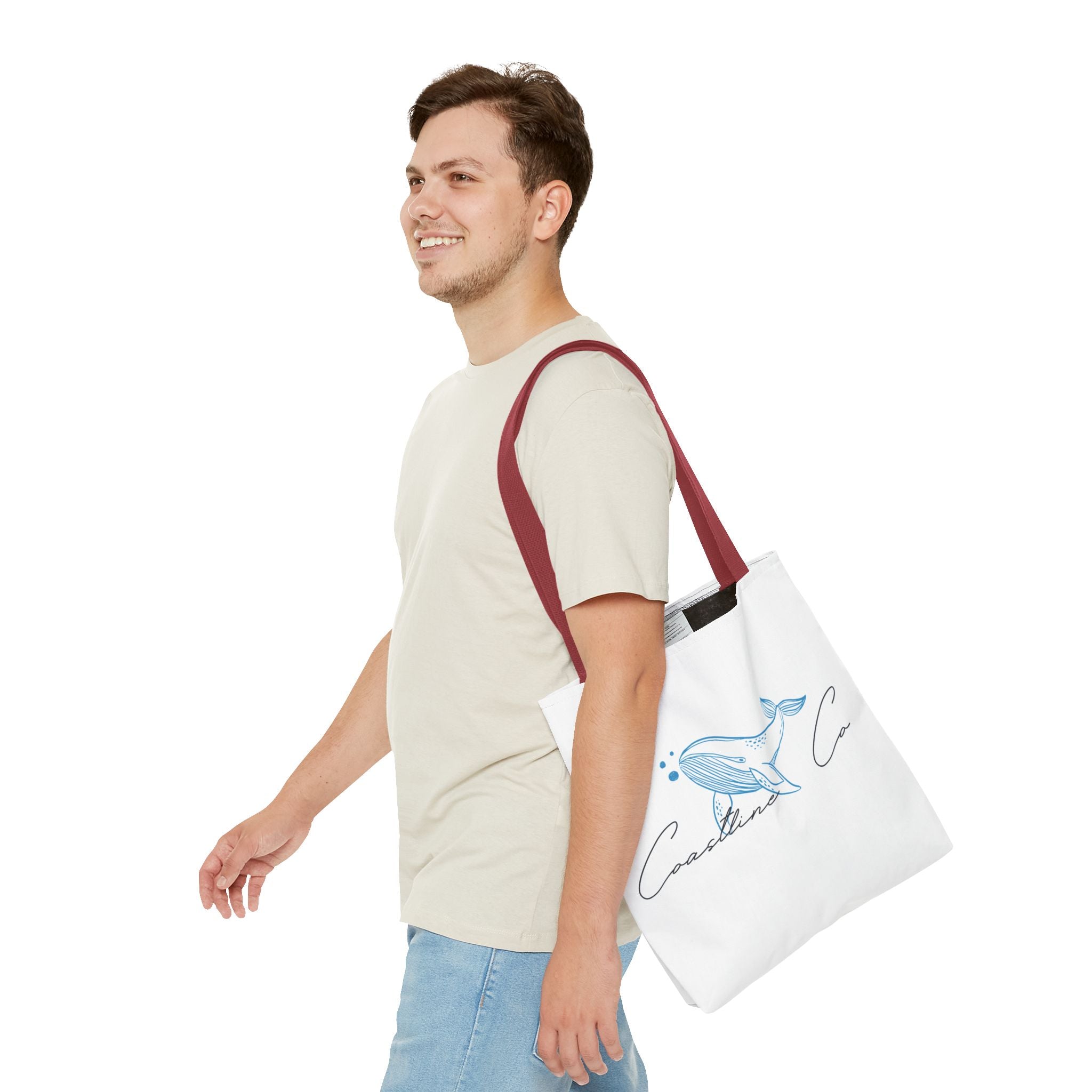 Tote Bag — Coastal Whale Illustration Tote (Coastline Co.)