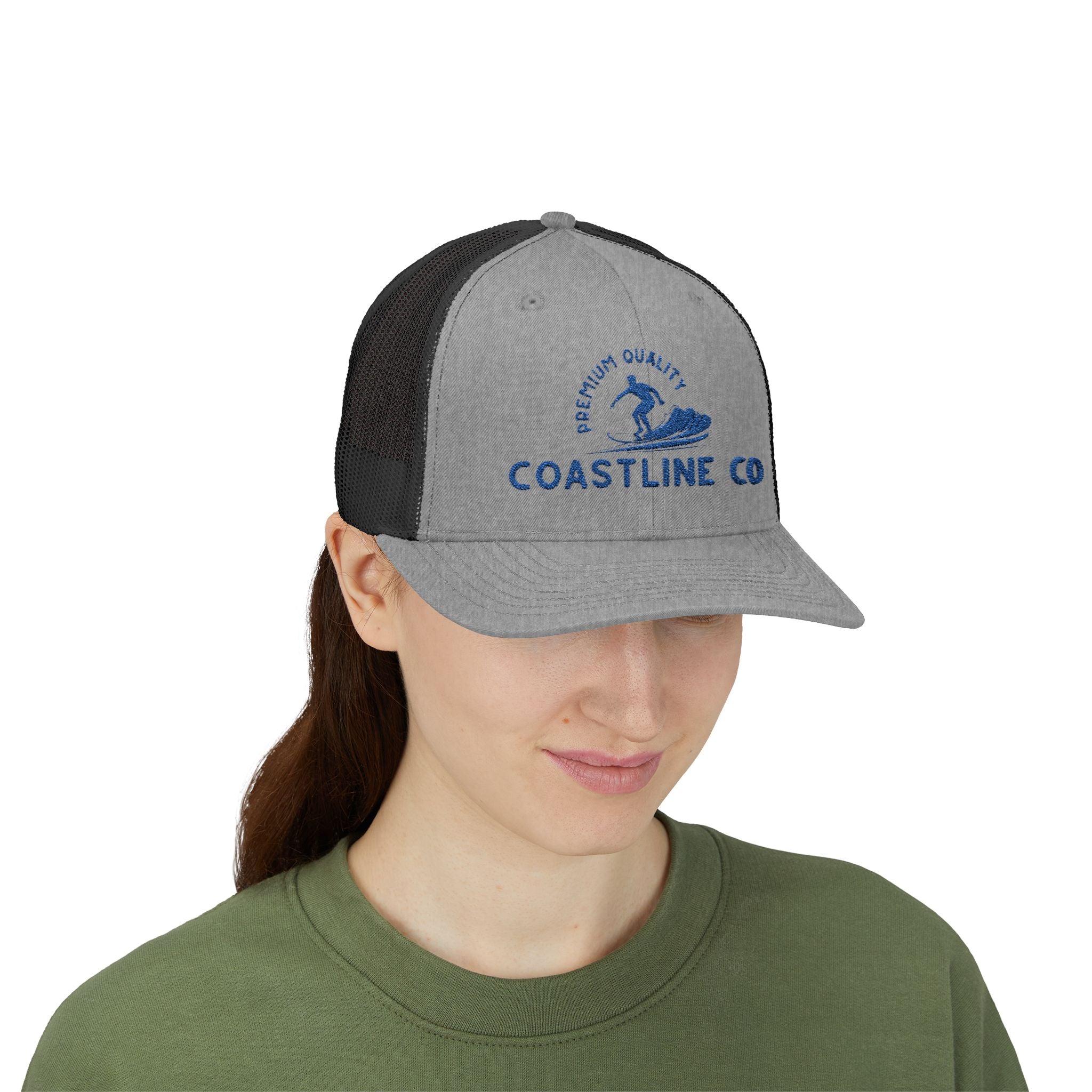 Coastline Co. Wave Trucker Cap – Premium Surf Logo Snapback