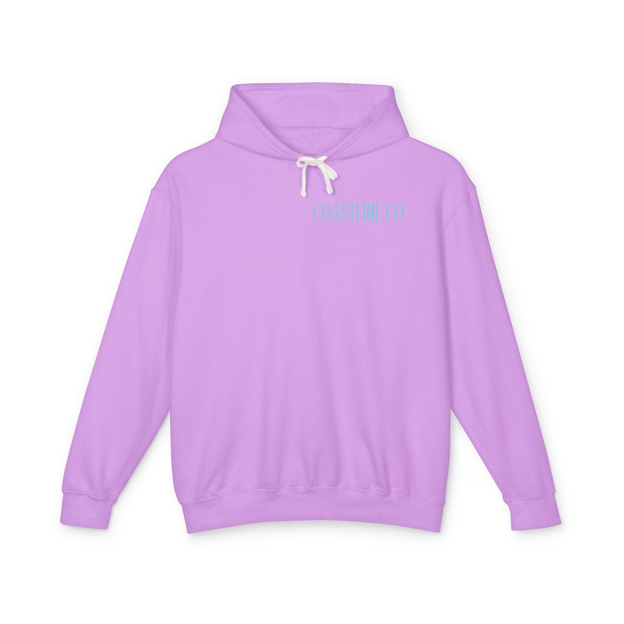 Coastline Co. Script Logo Hoodie — Beachy Lightweight Pullover