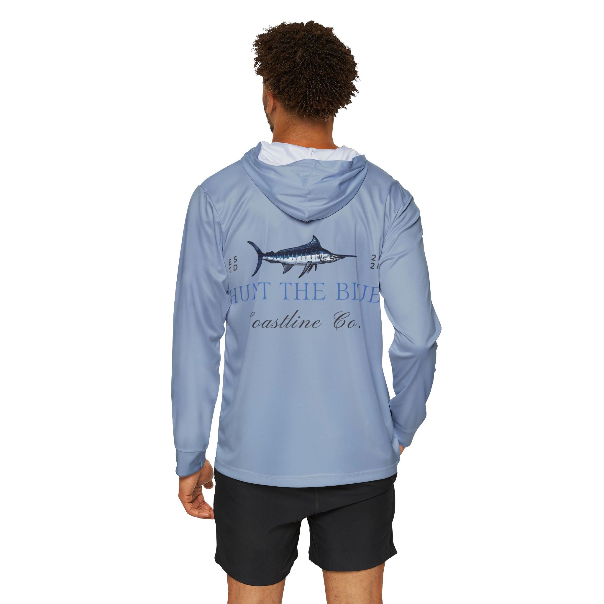 Hunt The Blue Marlin Hoodie - Coastal Fishing Warmup Pullover