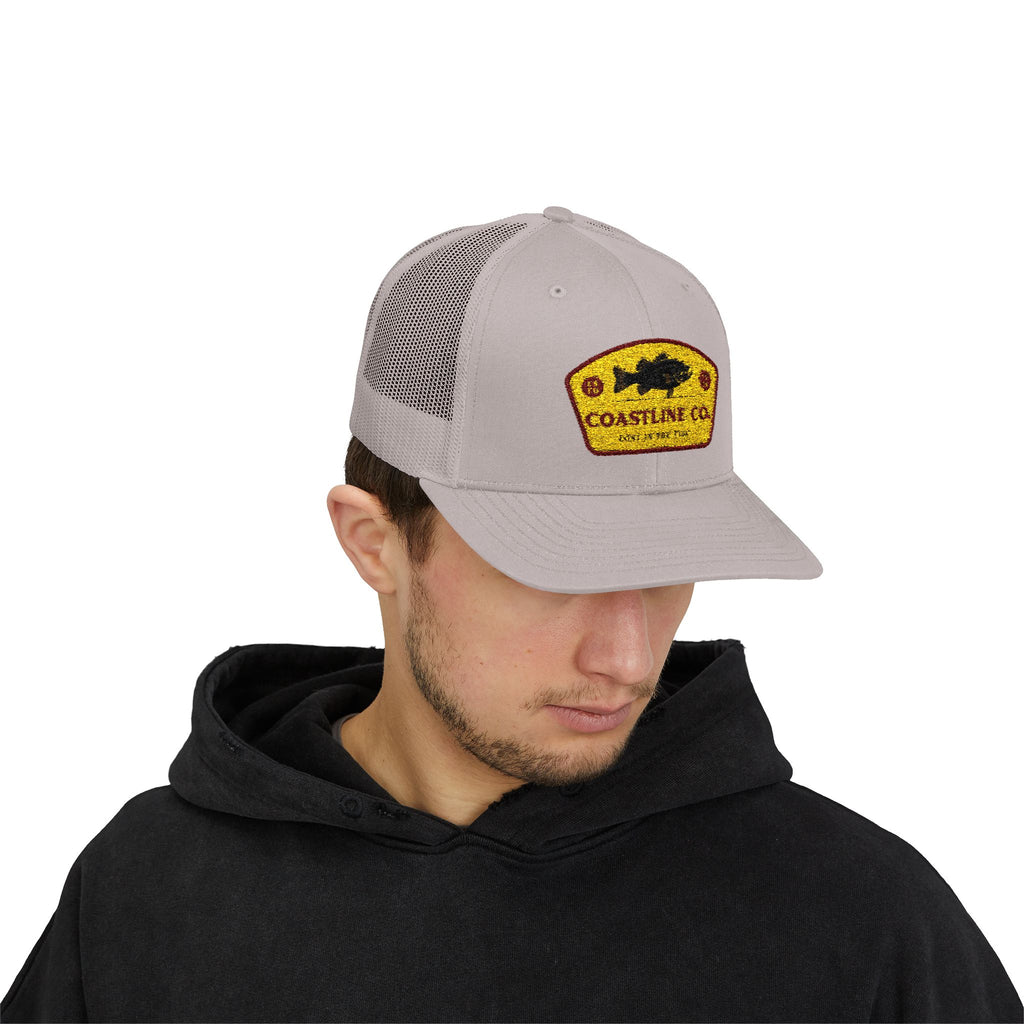 Coastline Co. Fish Patch Trucker Cap — Vintage Fishing Snapback