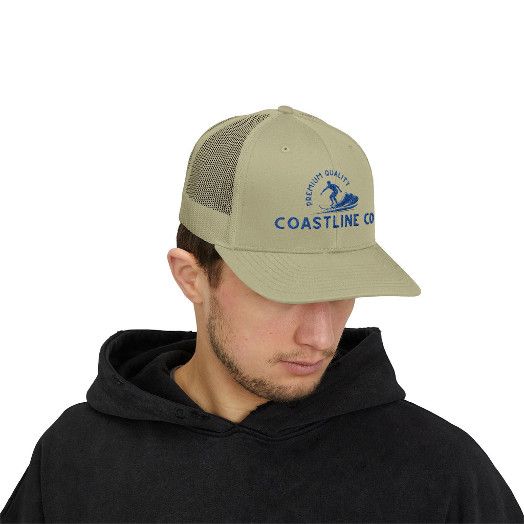 Coastline Co. Wave Trucker Cap – Premium Surf Logo Snapback