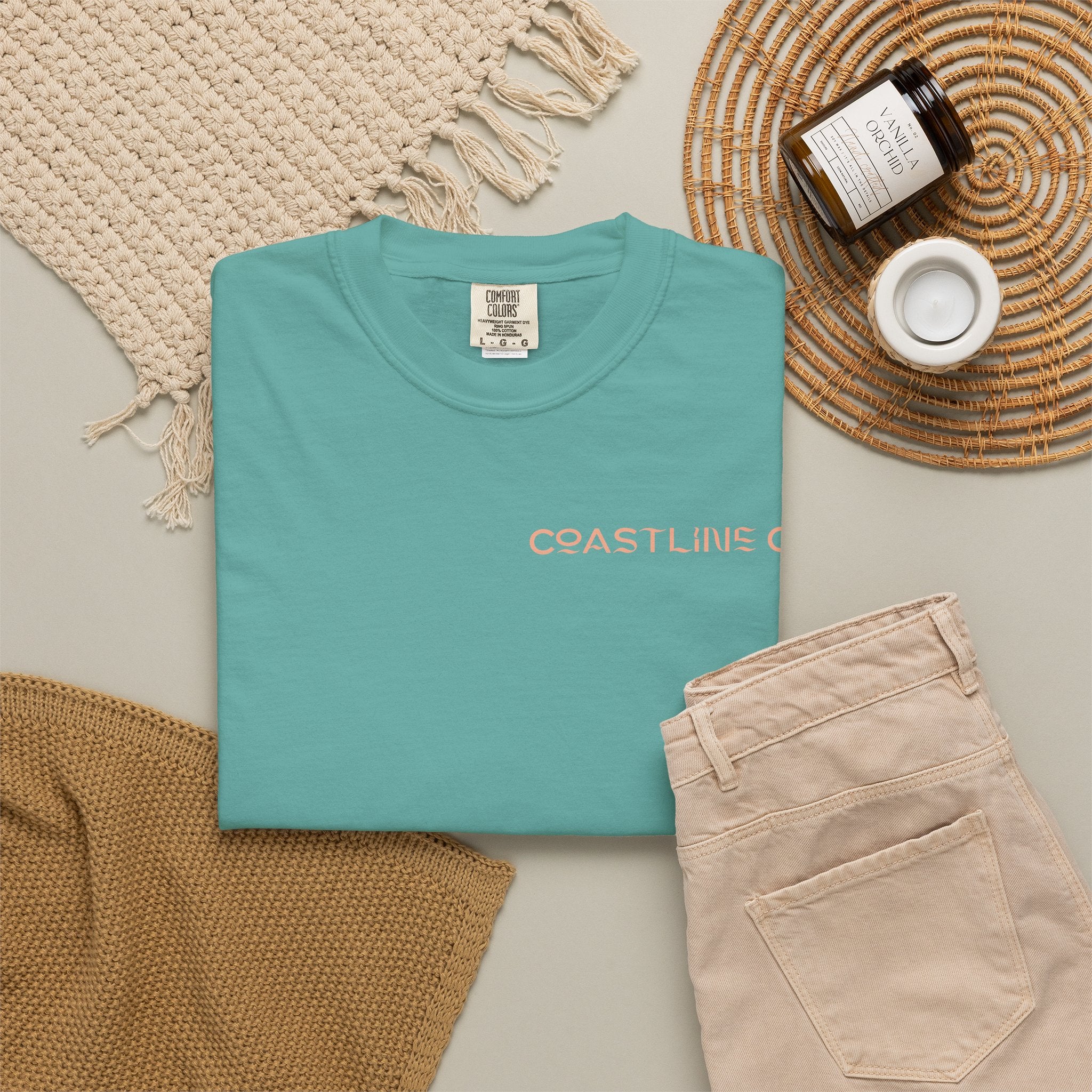 T-Shirt — Coastline Co Tiki Logo Tee (Back Graphic)