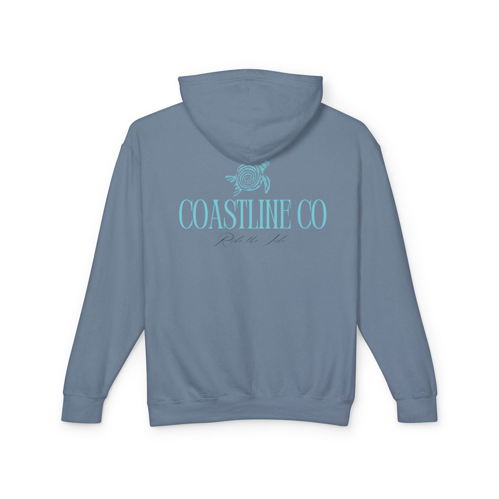 Coastline Co. Script Logo Hoodie — Beachy Lightweight Pullover