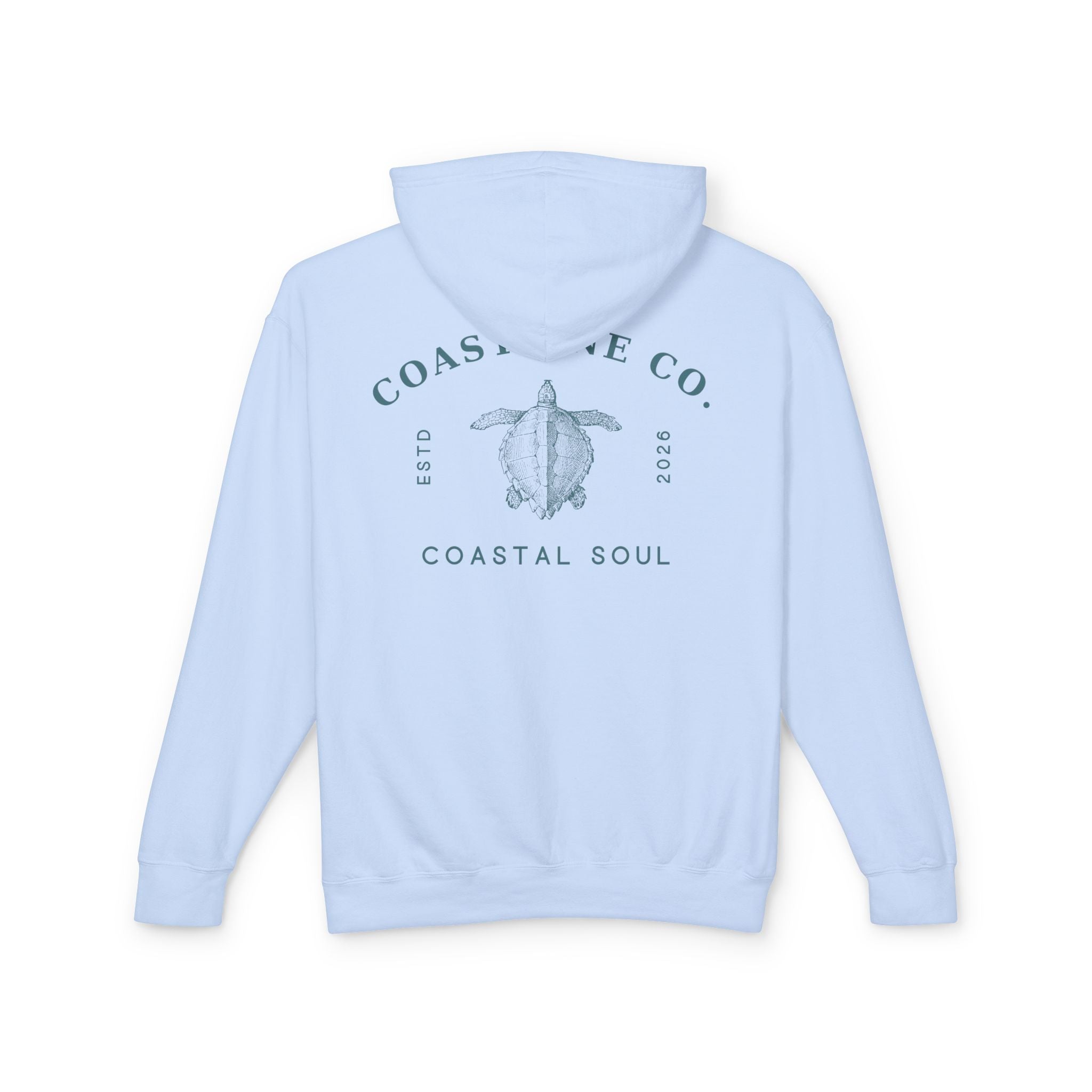 Coastline Co. “Coastal Soul” Turtle Hoodie — Lightweight Beach Pullover
