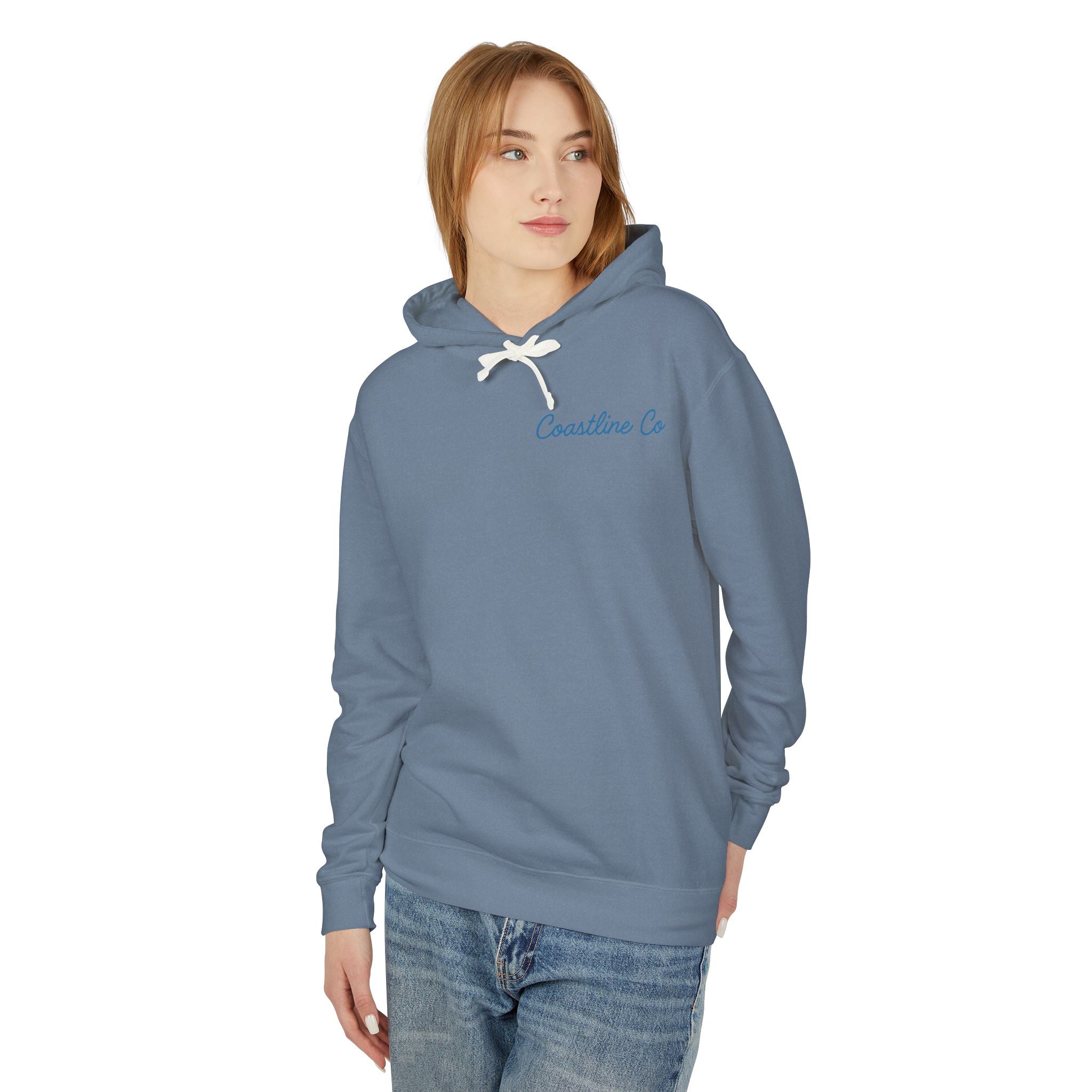 Coastline Co. Relax & Enjoy Lightweight Hoodie — Beach Graphic Pullover