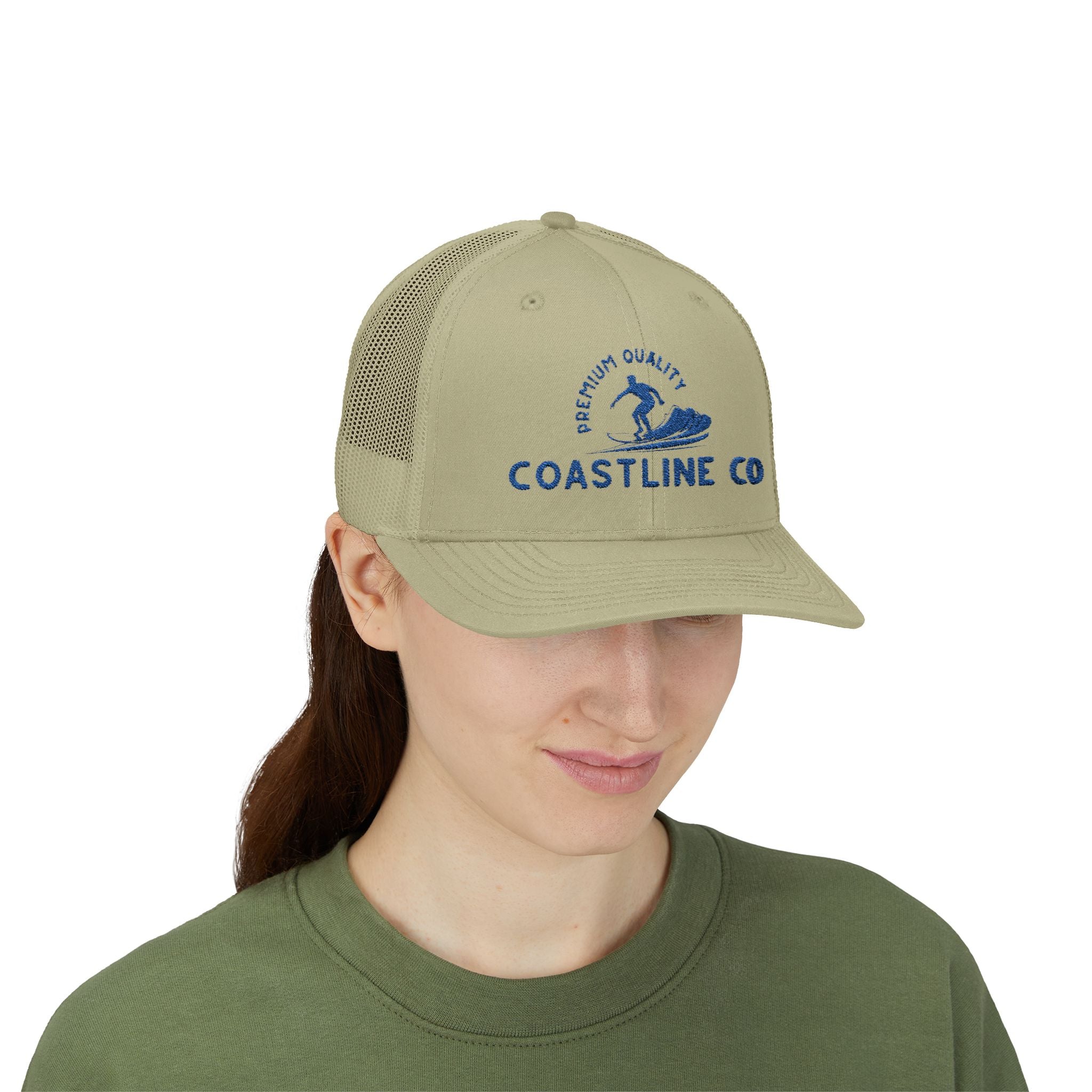 Coastline Co. Wave Trucker Cap – Premium Surf Logo Snapback