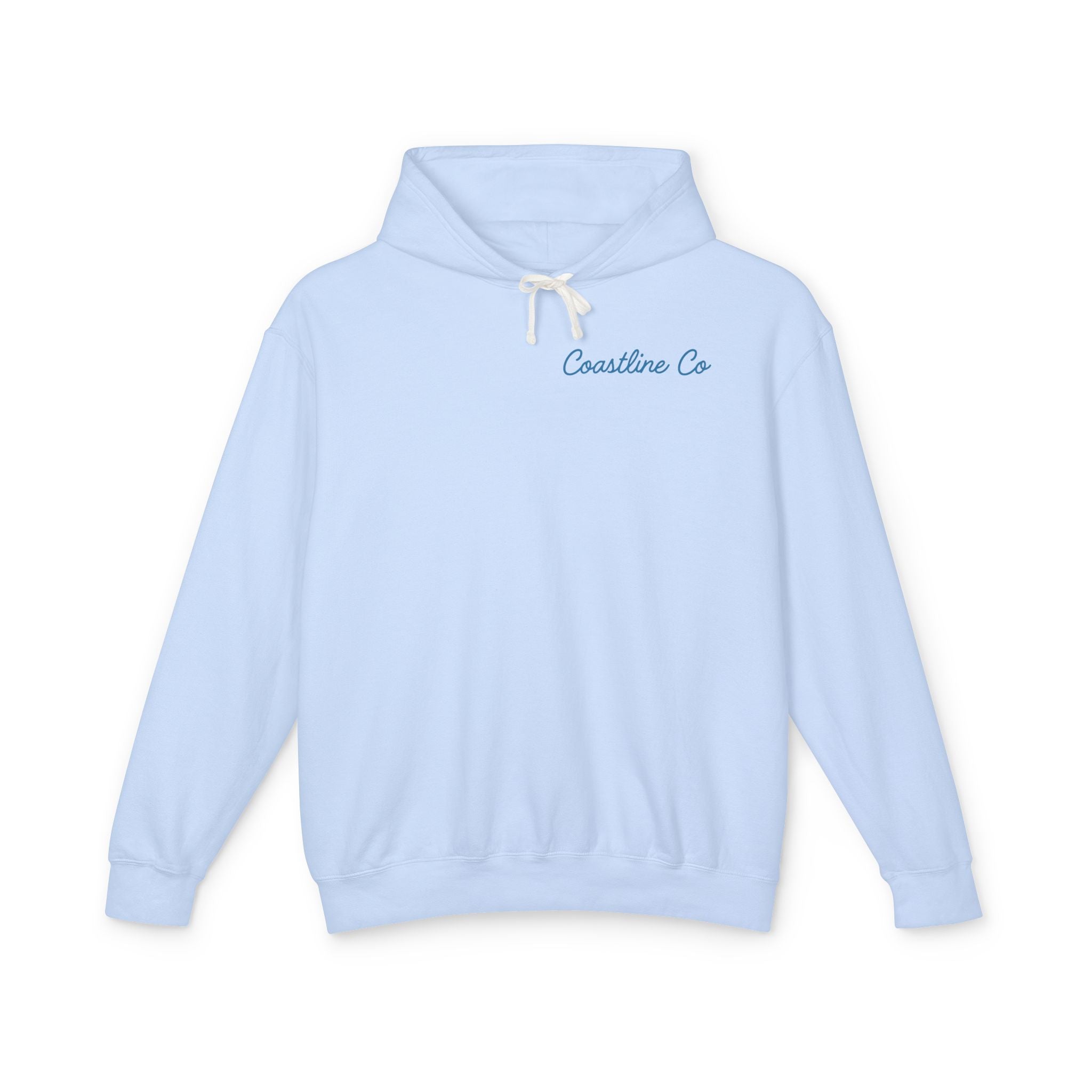 Coastline Co. Relax & Enjoy Lightweight Hoodie — Beach Graphic Pullover