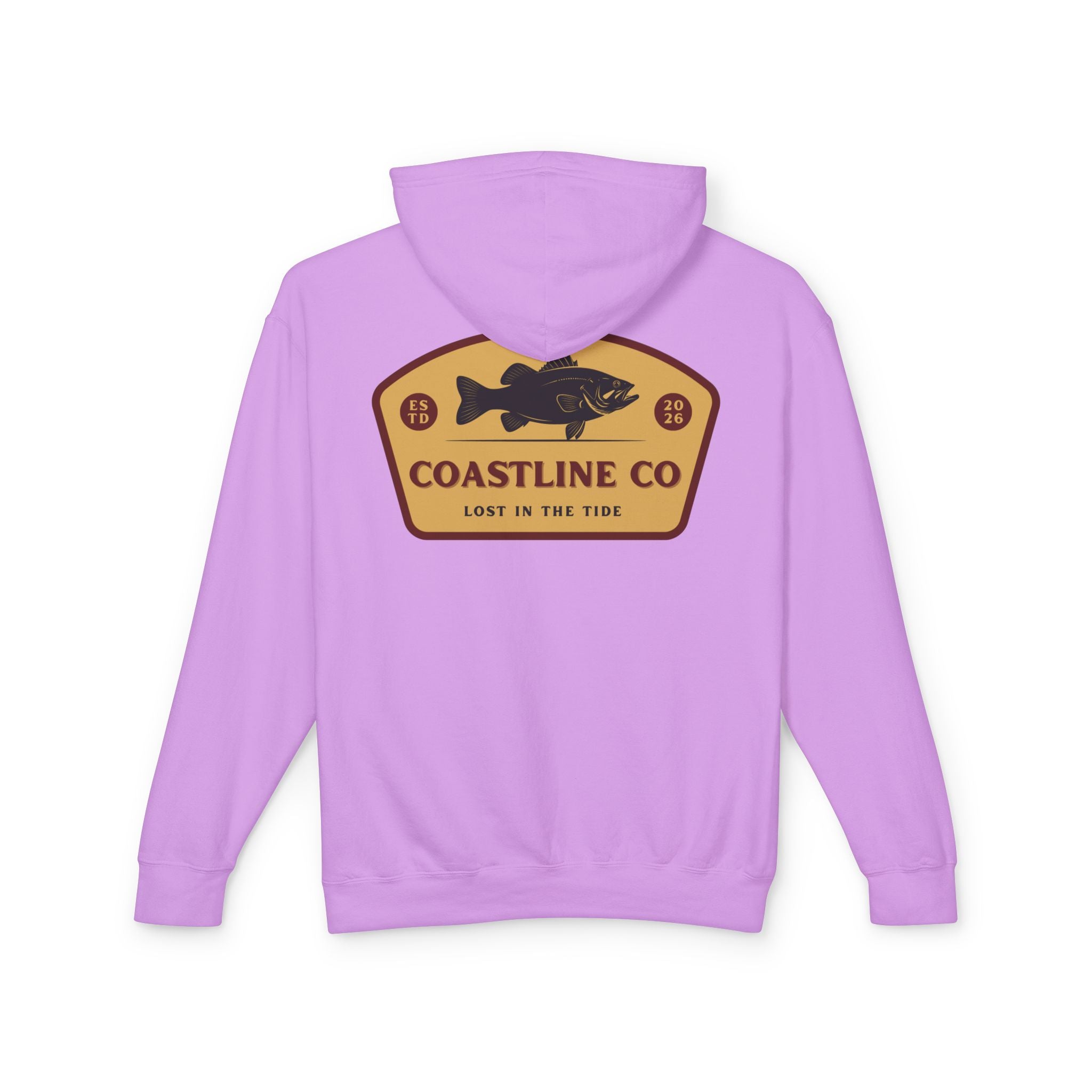 Coastline Co. Fish Logo Hoodie — Lightweight Coastal Pullover