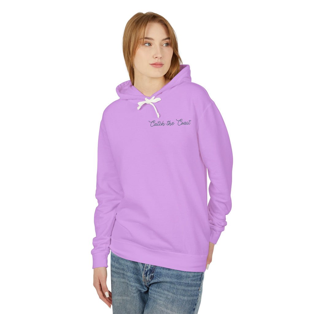 Catch the Coast Hoodie — Coastal Crab Graphic Lightweight Hooded Sweatshirt