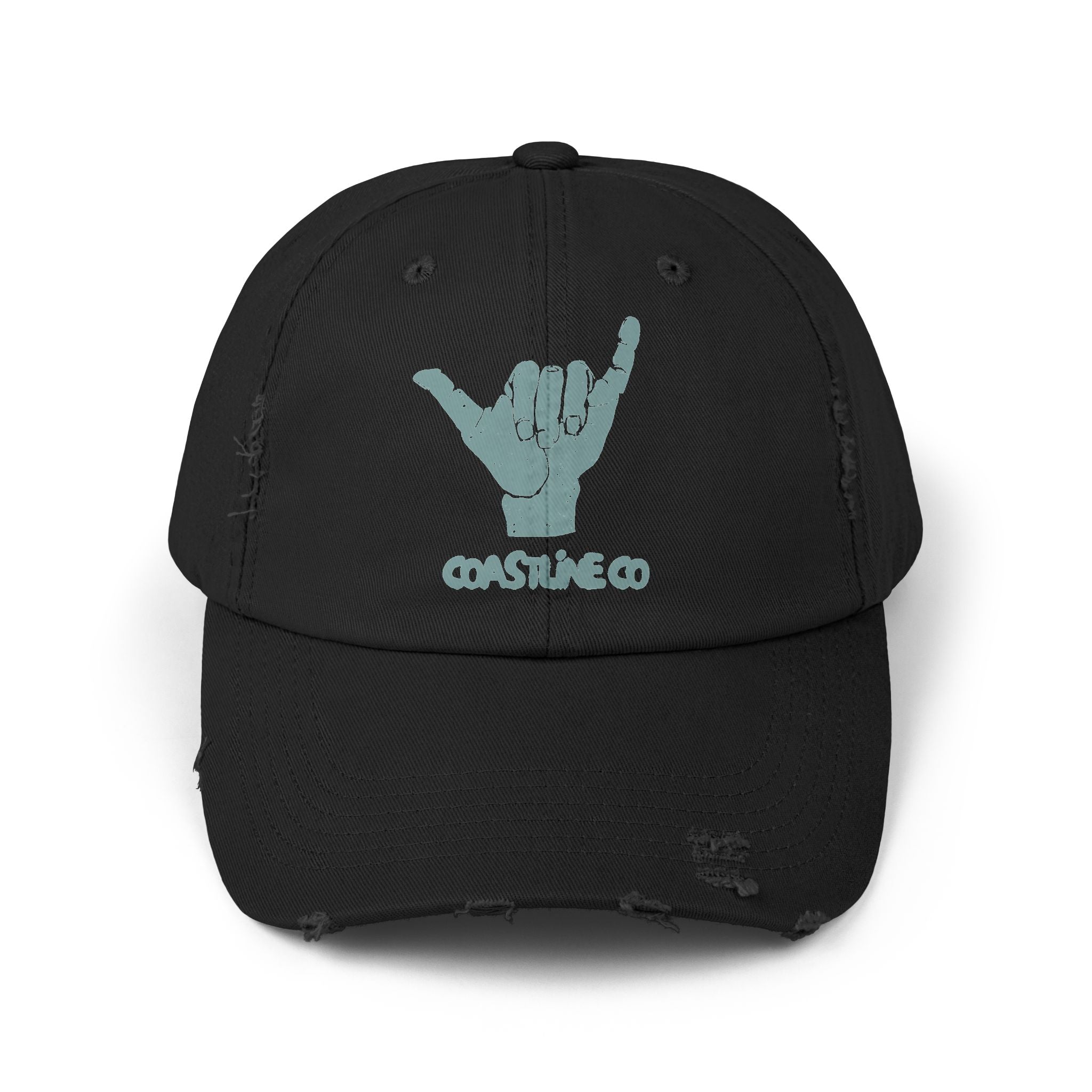 Distressed Shaka Cap — Surf Vibe Embroidered Hat