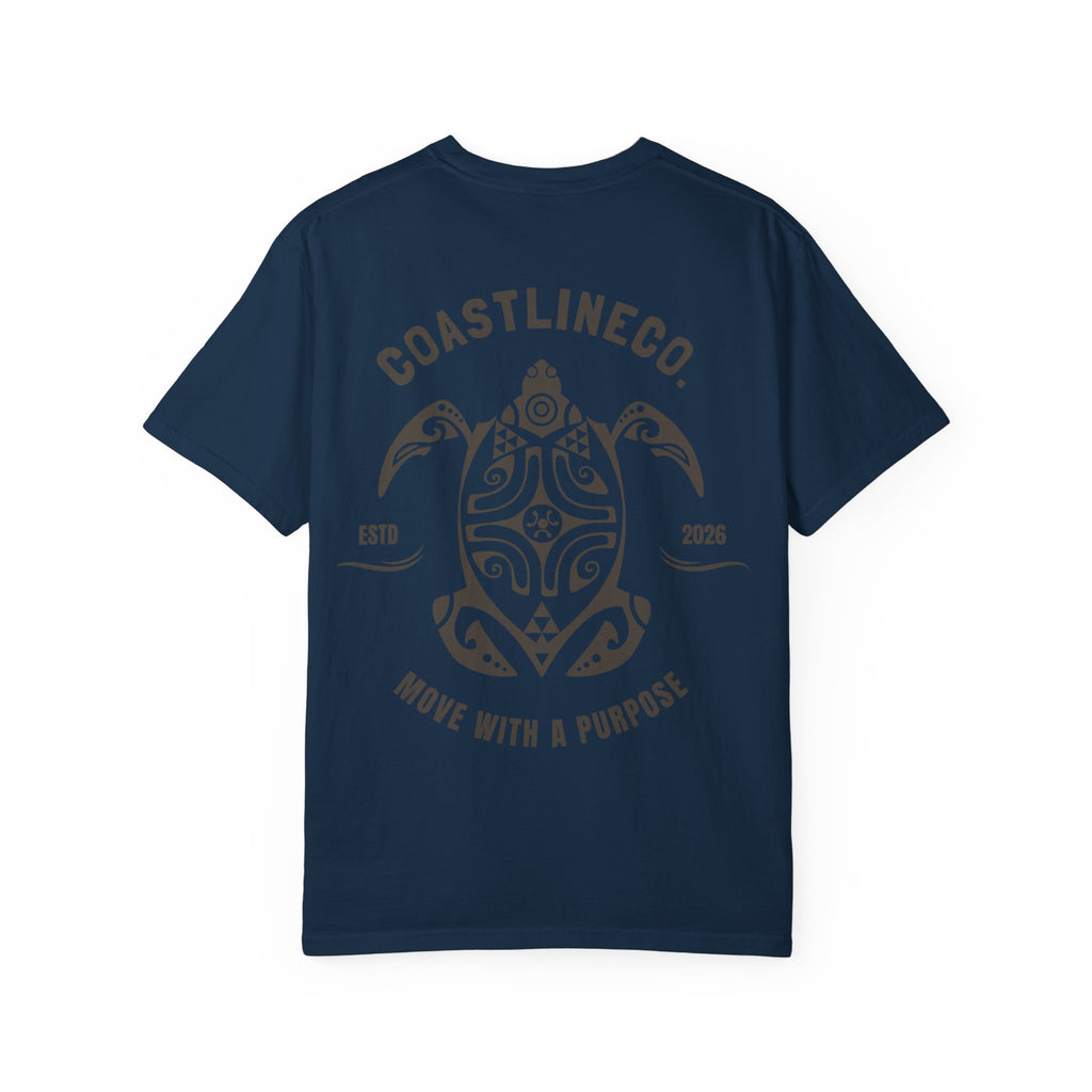 Coastline Co. Tribal Turtle Tee — "Move With A Purpose" Graphic T-Shirt