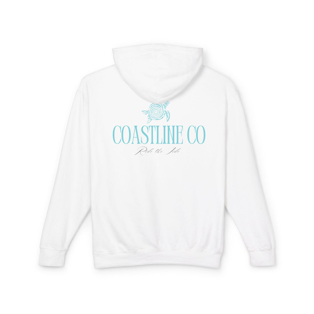 Coastline Co. Script Logo Hoodie — Beachy Lightweight Pullover